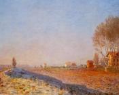 克劳德 莫奈 : The Plain of Colombes, White Frost